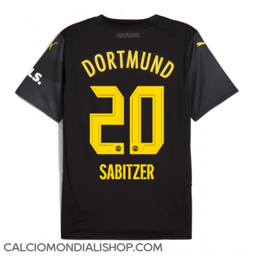 Maglie da calcio Borussia Dortmund Marcel Sabitzer #20 Seconda Maglia 2024-25 Manica Corta